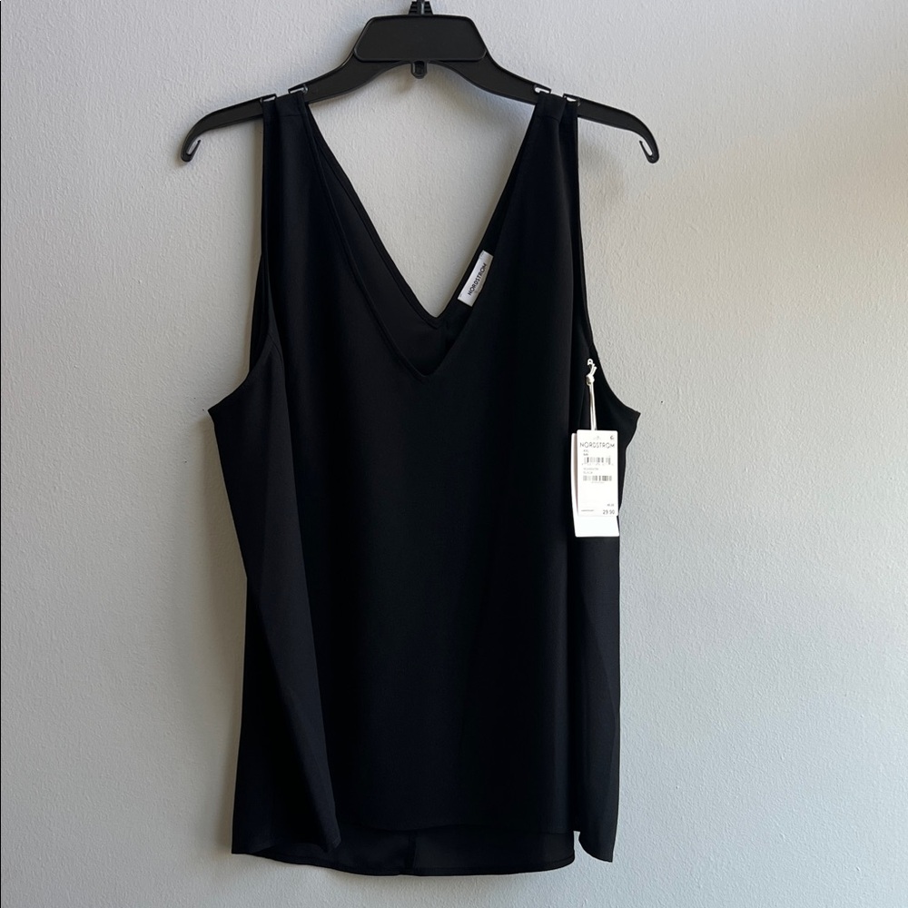 Nordstrom Classic Black V-Neck Camisole